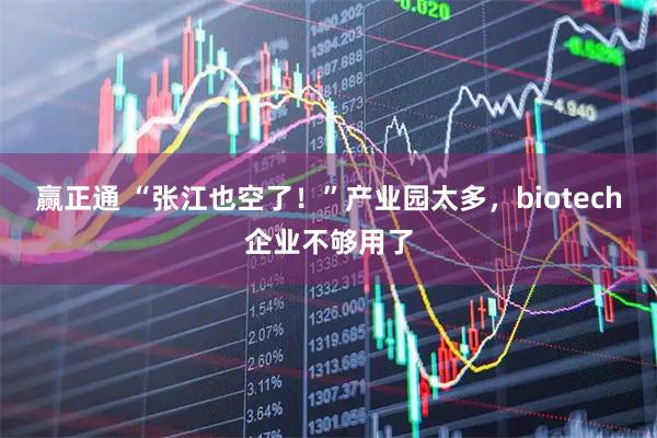 赢正通 “张江也空了！”产业园太多，biotech企业不够用了